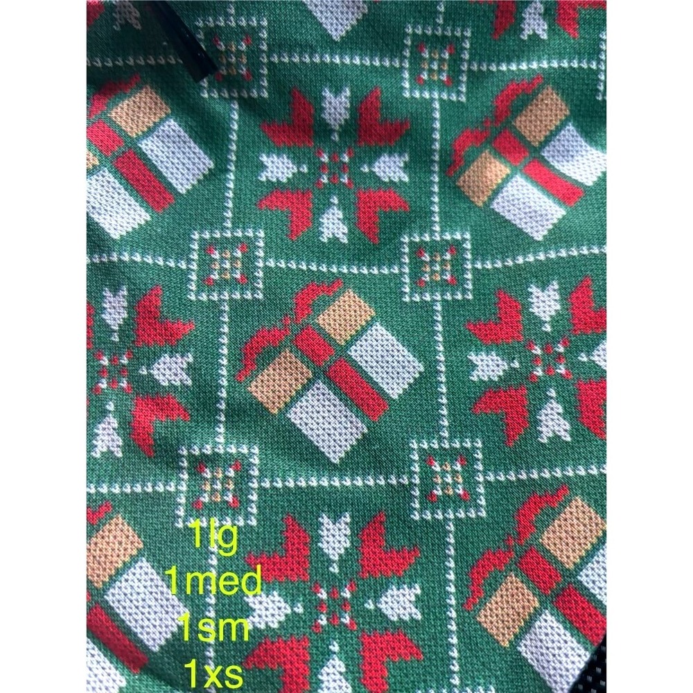 Scrunchy Style Dog Bandana- Holiday Print, Various Sizes available
